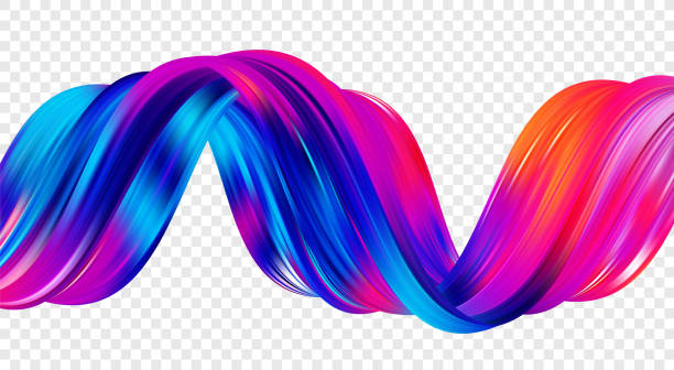 istock Vector illustration: Modern twisted color flow liquid shape. Acrylic colorful paint sroke. Trendy art design 1097287516