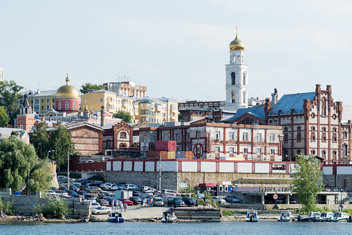 city of Samara, a Volga river in the summer