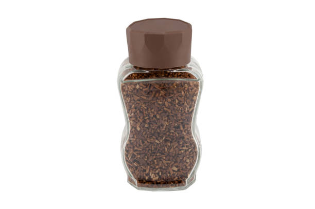 istock The glass jar with instant coffee 1097289114