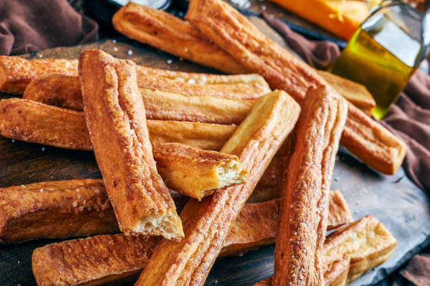 istock close up of Cheese Straws, Cheesy BreadSticks 1097289180
