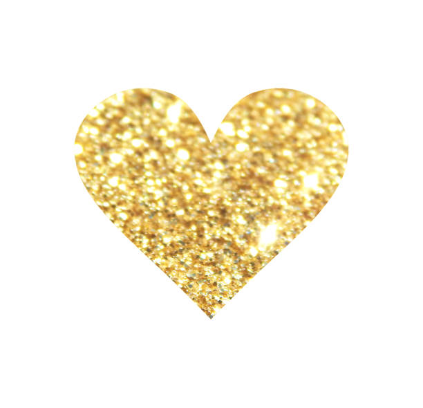 istock Heart with gold glitter isolated on white background. 1097292938