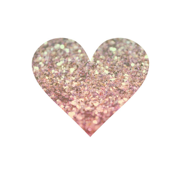 istock Heart with rose gold glitter isolated on white background 1097292962