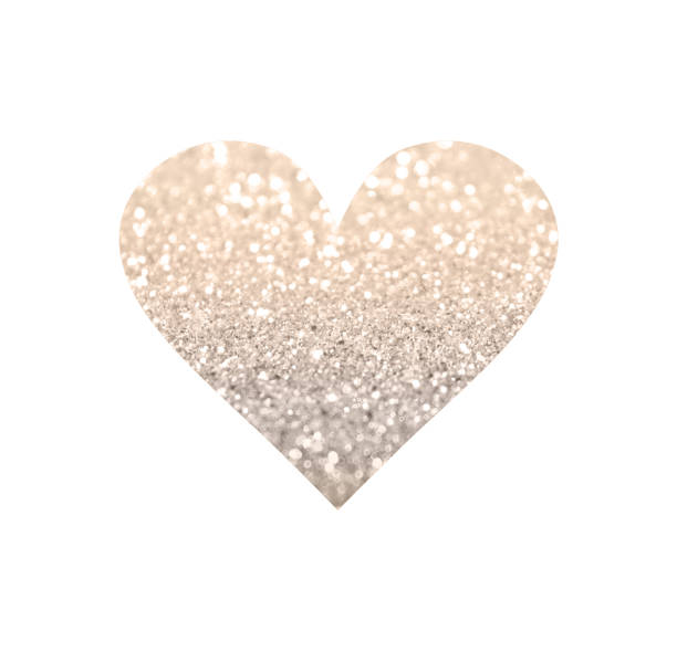 istock Heart with rose gold glitter isolated on white background 1097292966