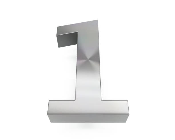 istock 3d brushed metal one number 1097293622