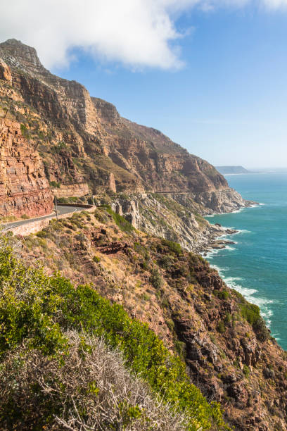 View on high coast of chapmans peak drive, Cape Town View on high coast of chapmans peak drive in Cape Town chapmans peak drive stock pictures, royalty-free photos & images