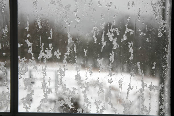istock Window with snow. Winter in country, 1097301376