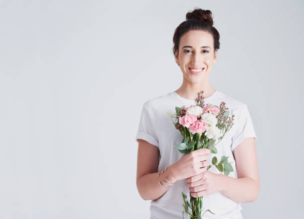 istock Flowers sure make a girl feel special 1097305658
