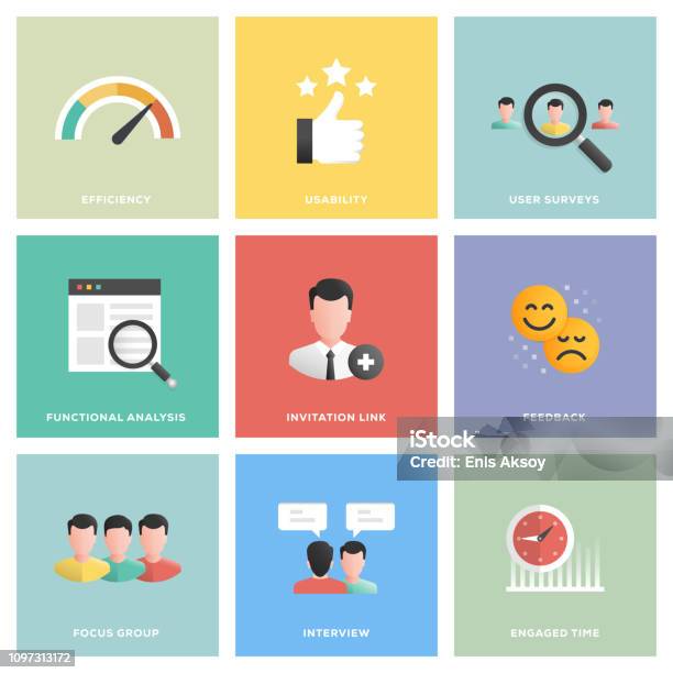 User Experience Icon Set Stock Illustration - Download Image Now - Icon Symbol, Advice, People