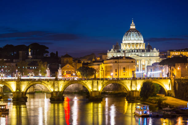 istock Skyline Rome with River Tiber at sunset 1097325256