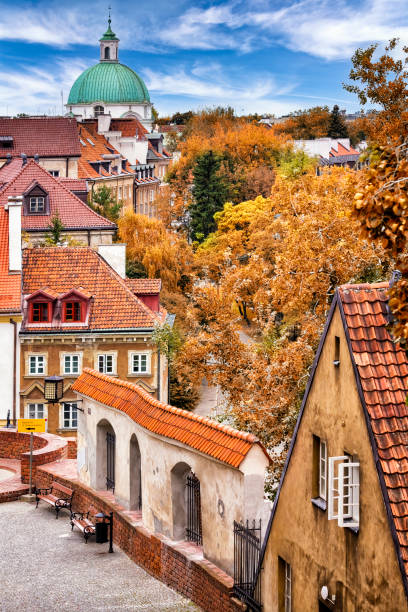 Warsaw's Old Town in autumn, Poland