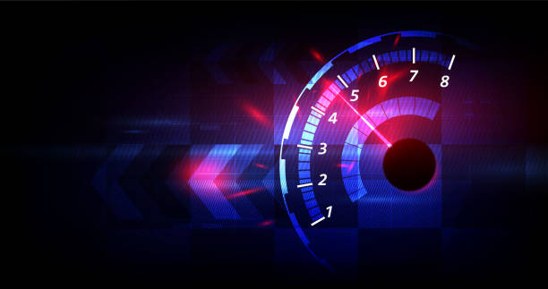 ilustrações de stock, clip art, desenhos animados e ícones de racing speed background, vector illustration abstraction in car track - speedometer dashboard dial speed