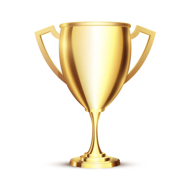 ilustrações de stock, clip art, desenhos animados e ícones de golden realistic 3d winner cup. golden trophy winner symbol. - trophy