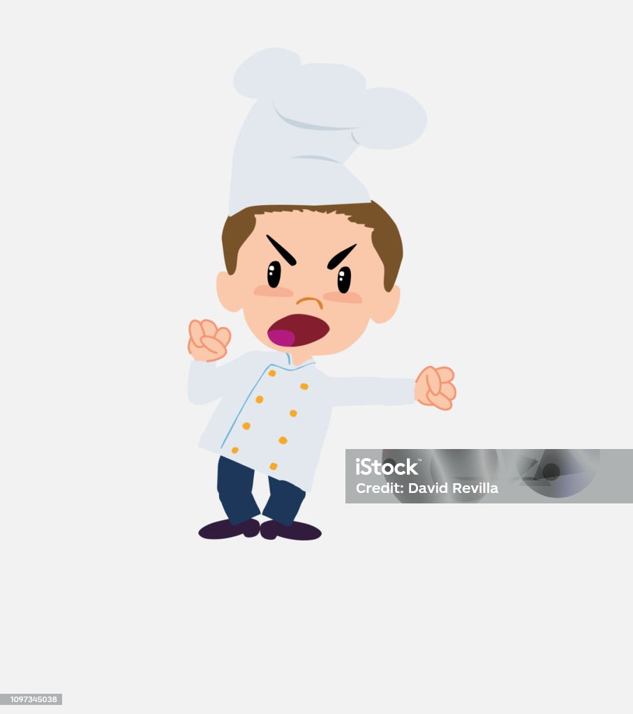 Angry Chef Animation Chef Screams Very Angry Stock Illustration - Download Image Now ...