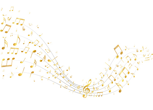 Vector Illustration of Golden music notes background

eps10