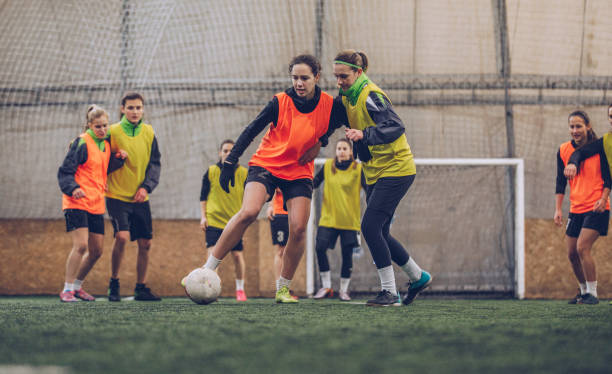 istock Women soccer match 1097359428