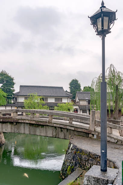 Kurashiki beautiful sight area Kurashiki beautiful sight area of the autumn rain in Kurashiki city, Japan japanese weeping willow tree stock pictures, royalty-free photos & images