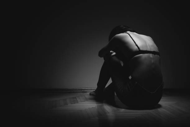 istock Alone girl in room 1097368640
