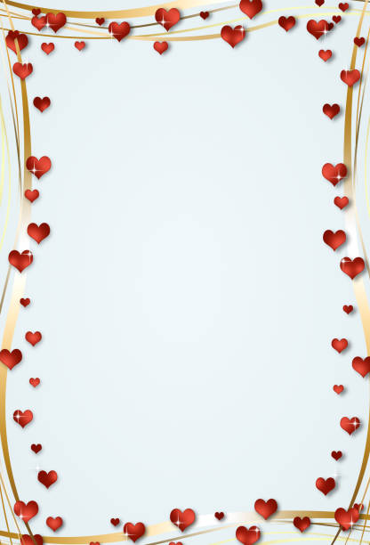 red hearts valentine background vector art illustration