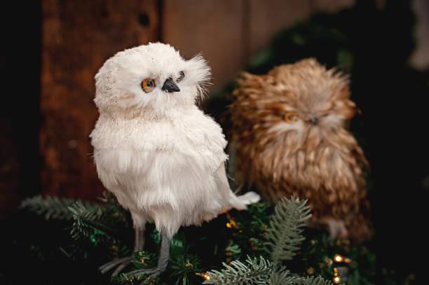 istock Winter White owl figurine/ decor 1097385310