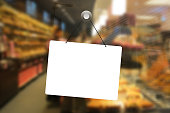 Shop store supermarket open sign blank template copy space