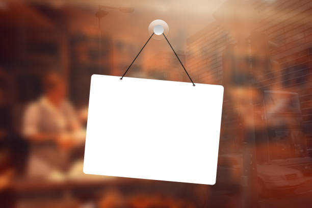 istock Shop store cafe open sign blank template copy space 1097387444
