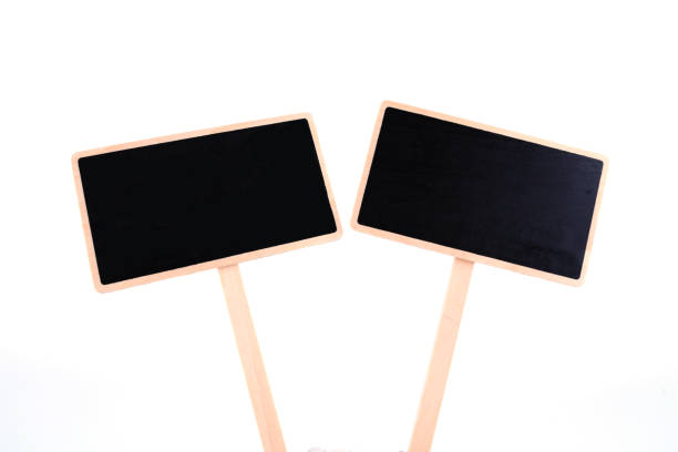 istock a blank blackboard label isolated on a white background 1097401808