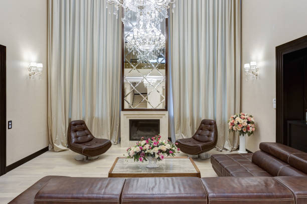 istock Living room with  leather armchair and sofa. 1097403310