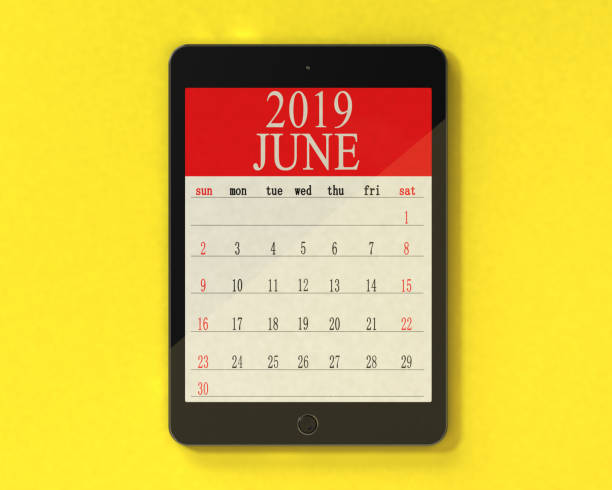 istock The Calendar on Yellow Background 1097405218