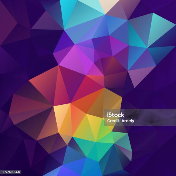 Dark Color Polygon Pattern Vector Polygon Square Background Triangle Pattern In Dark Purple Color ...