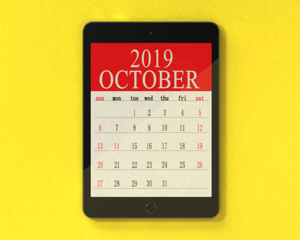 istock The Calendar on Yellow Background 1097406586