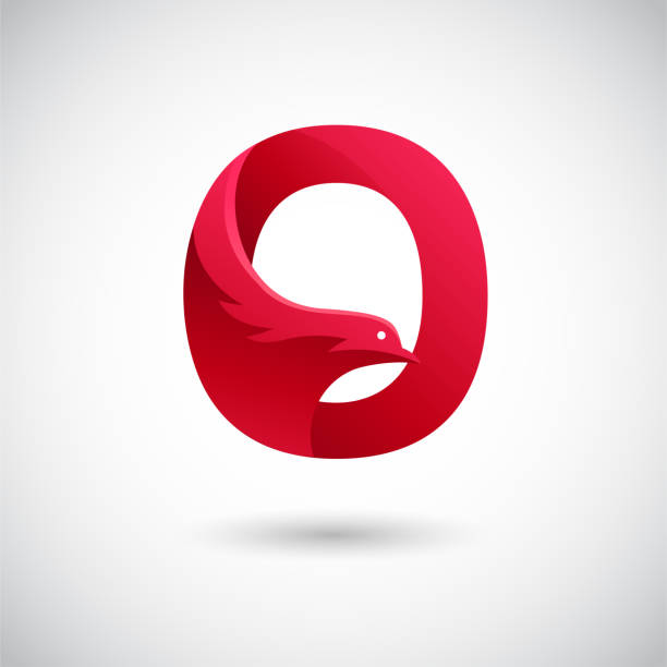 Letter O With Dove Logo Concept. Creative and Elegant Logo design Template. vector art illustration