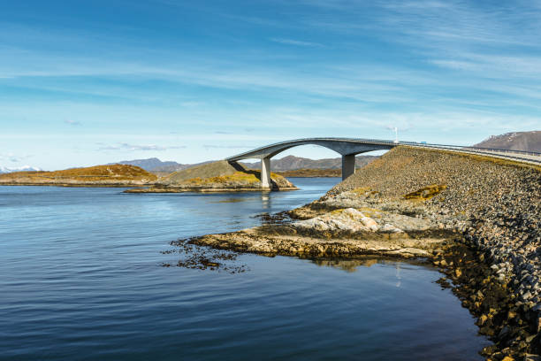 istock Atlantic ocean road under blue sky in Norway 1097408984