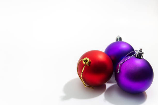 istock Christmas balls on a white background 1097409314