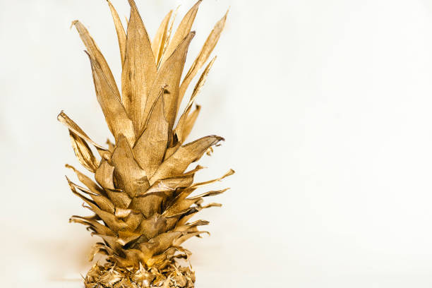 istock Creative design made of gold pineapple, abstract background 1097409890