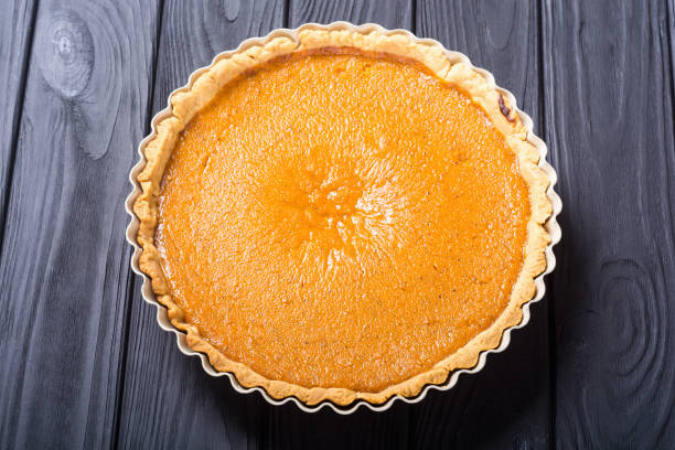 istock Homemade american traditional pumpkin pie 1097410168