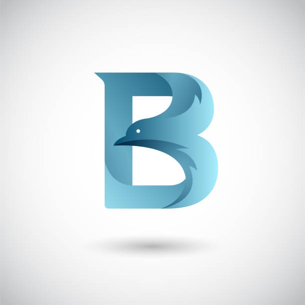 Letter B With Dove Logo Template. Creative and Elegant Logo design. vector art illustration