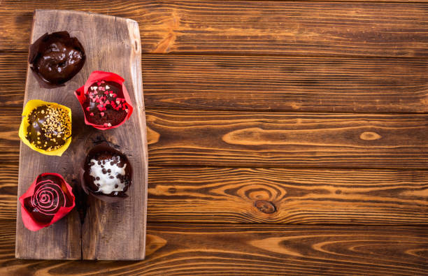 istock Colorful chocolate homemade muffins 1097418256
