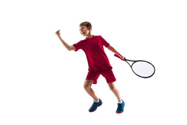 istock Young tennis player isolated on white 1097418424