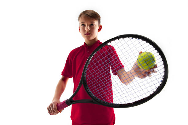 istock Young tennis player isolated on white 1097418432