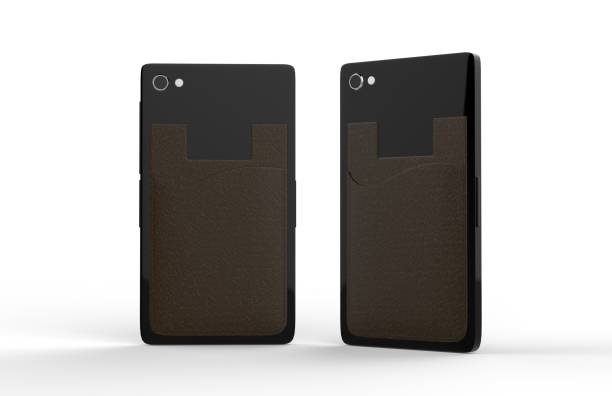 istock BLANK PHONE WALLET AND CARD HOLDER KIT. 3D RENDER ILLUSTRATION. 1097420812