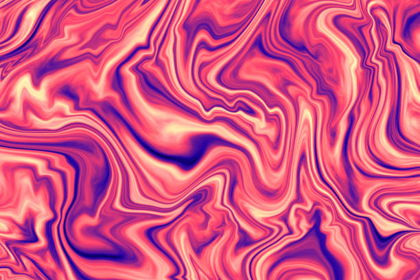 marbre coloré texture abstraite neon vie rose corail violet holographique fond dégradé multi couleur motif couleurs trendy - coral pink abstract paint photos et images de collection