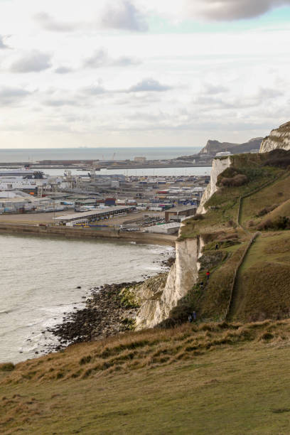 The Port of Dover in Kent United Kingdom Dover, United Kingdom, 18th January 2019:- A view of the Port of Dover, Kent the nearest British port to France ferry dover england calais france uk stock pictures, royalty-free photos & images