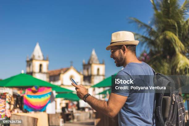 Tourist In Olinda Pernambuco Stock Photo - Download Image Now - Travel, Brazil, Men