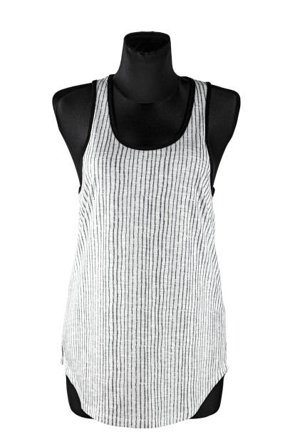 istock Women's T-shirt with stripes on a mannequin. 1097435858