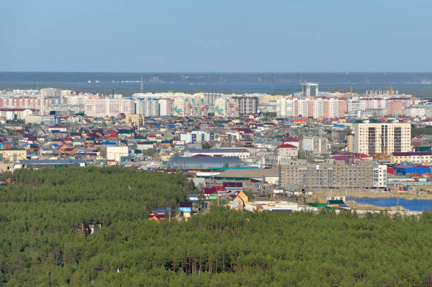 Yakutsk is the capital city of the Sakha Republic, Russia. stock photo