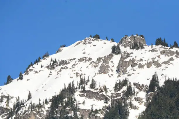 Mountain peak in cascade mountain range