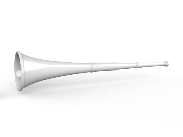 istock Blank Vuvuzela Stadium Plastic Horn For Branding. 3d render illustration. 1097442596