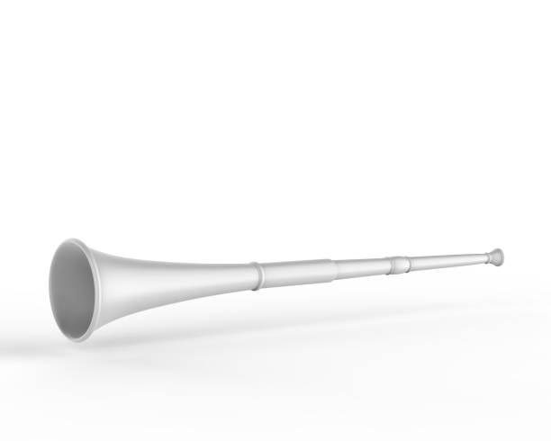 istock Blank Vuvuzela Stadium Plastic Horn For Branding. 3d render illustration. 1097442634
