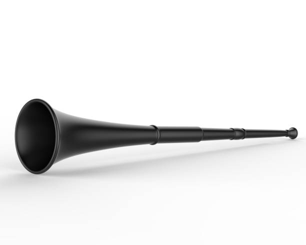 istock Blank Vuvuzela Stadium Plastic Horn For Branding. 3d render illustration. 1097442642