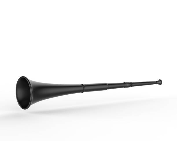 istock Blank Vuvuzela Stadium Plastic Horn For Branding. 3d render illustration. 1097442650